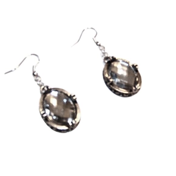Art Nouveau Crystal Drop Earrings - Picture 6 of 6